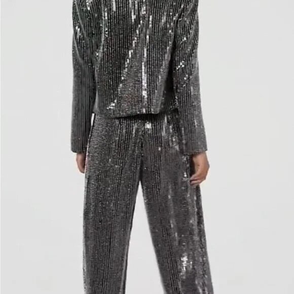 Magda Butrym Black Sequence Jacket NWT, US S, EU 34 - Picture 3 of 11